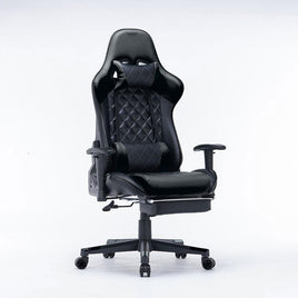 Gaming Chair Ergonomic Racing chair 165° Reclining Gaming Seat 3D Armrest Footrest Black Furniture Kings Warehouse 