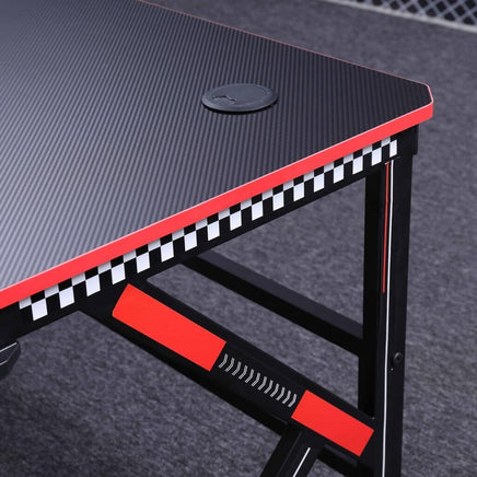 Gaming Desk Desktop PC Computer Desks Desktop Racing Table Office Laptop Home K-Shaped Legs Black 140cm Furniture Kings Warehouse 