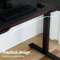 Gaming Desks Standing Desk Motorised 140CM Black Furniture Kings Warehouse 