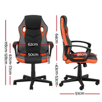 Gaming Office Chair Computer Executive Racing Chairs High Back Orange Furniture Kings Warehouse 