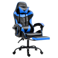 Gaming Office Chair Recliner Footrest Blue Furniture Kings Warehouse 