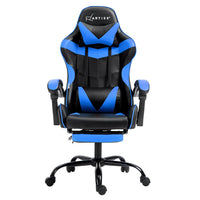 Gaming Office Chair Recliner Footrest Blue Furniture Kings Warehouse 