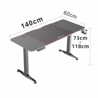 Gaming Standing Desk Home Office Lift Electric Height Adjustable Sit To Stand Motorized Standing Desk 1460 Furniture Kings Warehouse 