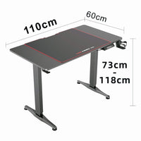 Gaming Standing Desk Home Office Lift Electric Height Adjustable Sit To Stand Motorized Standing Desk 1460 Furniture Kings Warehouse 