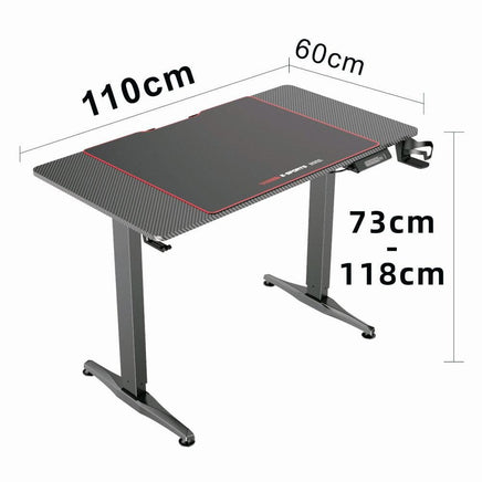 Gaming Standing Desk Home Office Lift Electric Height Adjustable Sit To Stand Motorized Standing Desk 1460 Furniture Kings Warehouse 