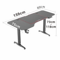 Gaming Standing Desk Home Office Lift Electric Height Adjustable Sit To Stand Motorized Standing Desk 1460 Furniture Kings Warehouse 