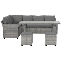 Garden 9-Seater Outdoor Dining Set Patio Furniture Wicker Lounge Table Chairs Big Discounts on Christmas Entertaining Kings Warehouse 