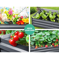 Garden Bed 150x90cm Planter Box Raised Container Galvanised Steel Home & Garden Kings Warehouse 