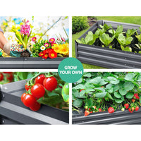 Garden Bed 180x90cm Planter Box Raised Container Galvanised Steel Home & Garden Kings Warehouse 