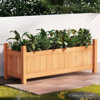 Garden Bed 90x30x33cm Wooden Planter Box Raised Container Growing Home & Garden Kings Warehouse 