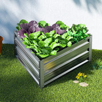 Garden Bed Galvanised Steel Raised Planter Vegetable 86x86x30cm garden supplies Kings Warehouse 