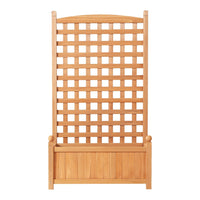 Garden Bed Wooden 64x35x115cm Planter Raised Box Container Trellis Home & Garden Kings Warehouse 