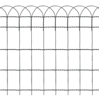 Garden Border Fence Powder-coated Iron 25x0.65 m Kings Warehouse 