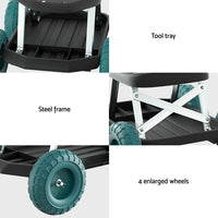 Garden Cart Rolling Stool with Wheels Gardening Helper Seat Farm Yard Baby & Kids Kings Warehouse 
