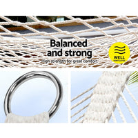 Garden Double Swing Hammock Bed Cream Summer Sale Kings Warehouse 