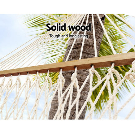 Garden Double Swing Hammock Bed Cream Summer Sale Kings Warehouse 