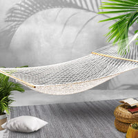 Garden Double Swing Hammock Bed Cream Summer Sale Kings Warehouse 