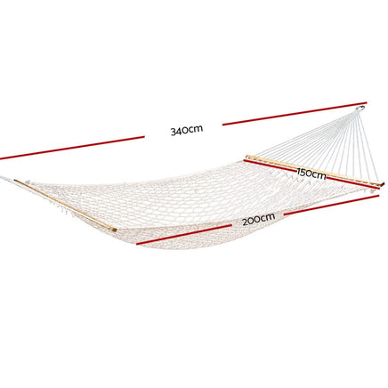 Garden Double Swing Hammock Bed Cream Summer Sale Kings Warehouse 
