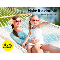 Garden Double Swing Hammock Bed Cream Summer Sale Kings Warehouse 