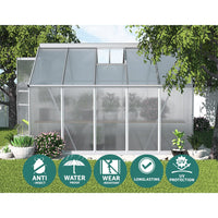 Garden Greenhouse Aluminium Polycarbonate Green House Garden Shed 3x2.5M Green Houses Kings Warehouse 