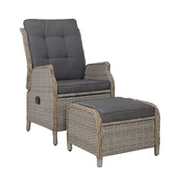 Garden Recliner Chair Sun lounge Outdoor Setting Patio Furniture Wicker Sofa Kings Warehouse 