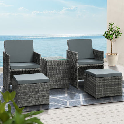 Garden Recliner Chairs Sun Lounge Wicker Lounger Outdoor Furniture Patio Sofa garden supplies Kings Warehouse 