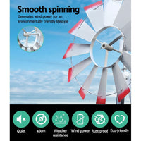 Garden Windmill 6FT 186cm Metal Ornaments Outdoor Decor Ornamental Wind Will Home & Garden Kings Warehouse 