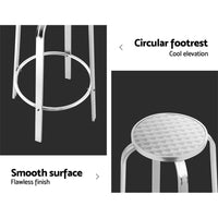 Gardeon 2x Outdoor Bar Stools Aluminum Furniture Kings Warehouse 
