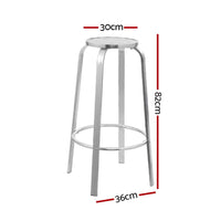 Gardeon 2x Outdoor Bar Stools Aluminum Furniture Kings Warehouse 