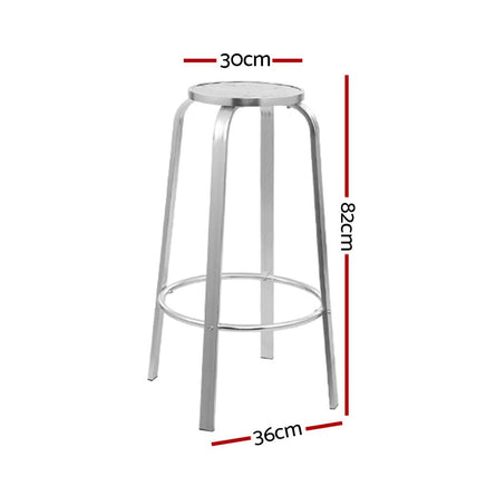 Gardeon 2x Outdoor Bar Stools Aluminum Furniture Kings Warehouse 