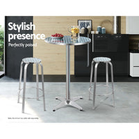 Gardeon 2x Outdoor Bar Stools Aluminum Furniture Kings Warehouse 