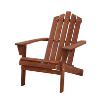 Gardeon Adirondack Outdoor Chairs Wooden Beach Chair Patio Furniture Garden Brown Furniture Kings Warehouse 