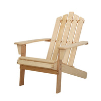 Gardeon Adirondack Outdoor Chairs Wooden Beach Chair Patio Furniture Garden Natural Furniture Kings Warehouse 