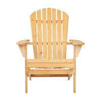 Gardeon Adirondack Outdoor Chairs Wooden Beach Chair Patio Furniture Garden Natural Furniture Kings Warehouse 