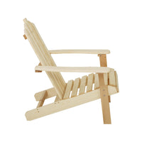 Gardeon Adirondack Outdoor Chairs Wooden Beach Chair Patio Furniture Garden Natural Furniture Kings Warehouse 