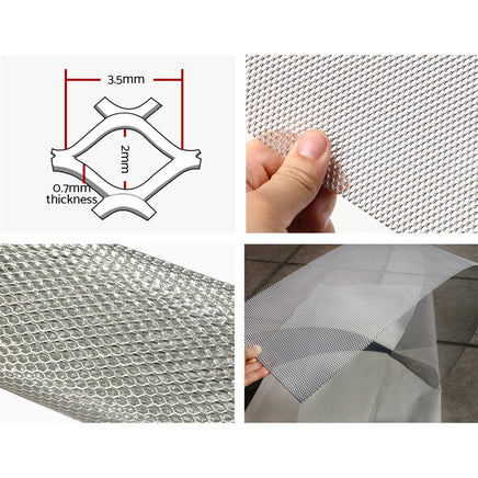 Gardeon Gutter Guard Aluminium Mesh 60M 100x20cm Silver Home & Garden Kings Warehouse 