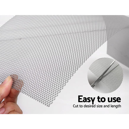 Gardeon Gutter Guard Aluminium Mesh 60M 100x20cm Silver Home & Garden Kings Warehouse 