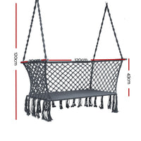 Gardeon Hammock Chair Outdoor Portable Camping Hammocks 2 Person Grey Furniture Kings Warehouse 