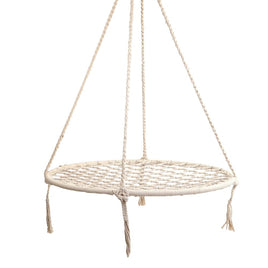 Gardeon Kids Swing Hammock Chair 100cm - Cream Summer Sale Kings Warehouse 