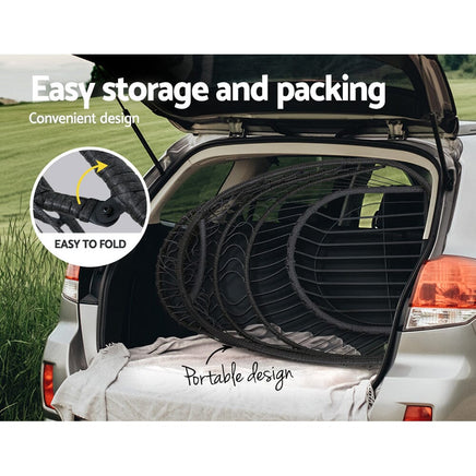 Gardeon Outdoor Egg Swing Chair Hanging Chair Wicker Rope Pod Stand Foldable Grey Furniture Kings Warehouse 