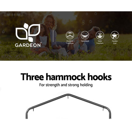 Gardeon Outdoor Hammock Chair with Stand Swing Hanging Hammock Garden Cream Big Discounts on Christmas Entertaining Kings Warehouse 
