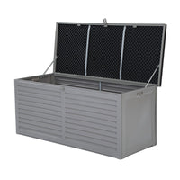 Gardeon Outdoor Storage Box 490L Container Lockable Garden Bench Tools Toy Shed Black Furniture Kings Warehouse 