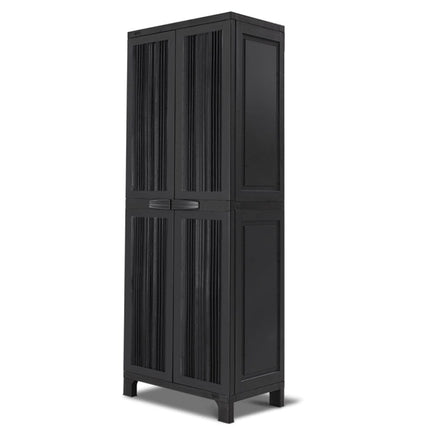 Gardeon Outdoor Storage Cabinet Box 173cm Lockable Cupboard Sheds Garage Adjustable Black Home & Garden Kings Warehouse 