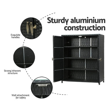 Gardeon Outdoor Storage Cabinet Box Garage Wicker Shelf Chest Garden Shed Tools Home & Garden Kings Warehouse 