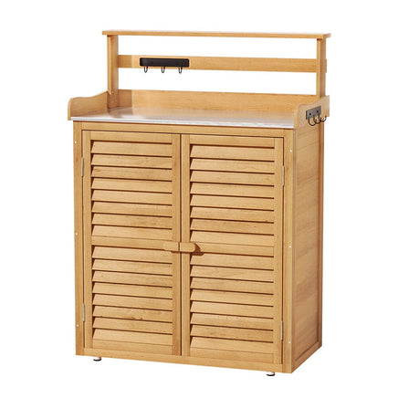 Gardeon Outdoor Storage Cabinet Box Potting Bench Table Shelf Chest Garden Shed Furniture Kings Warehouse 
