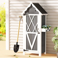Gardeon Outdoor Storage Cabinet Shed Box Wooden Shelf Chest Garden Furniture Furniture Kings Warehouse 