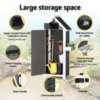 Gardeon Outdoor Storage Cabinet Shed Box Wooden Shelf Chest Garden Furniture Furniture Kings Warehouse 