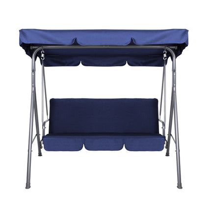 Gardeon Outdoor Swing Chair Garden Bench Furniture Canopy 3 Seater Navy Furniture Kings Warehouse 