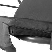 Gardeon Outdoor Swing Chair Garden Chair Bench Furniture Canopy 3 Seater Black Furniture Kings Warehouse 