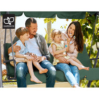 Gardeon Outdoor Swing Chair Garden Chair Bench Furniture Canopy 3 Seater Green Furniture Kings Warehouse 